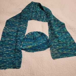 Handmade Peacock Scarf and Hat Combo